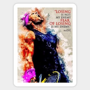 Rafael Nadal Words Sticker